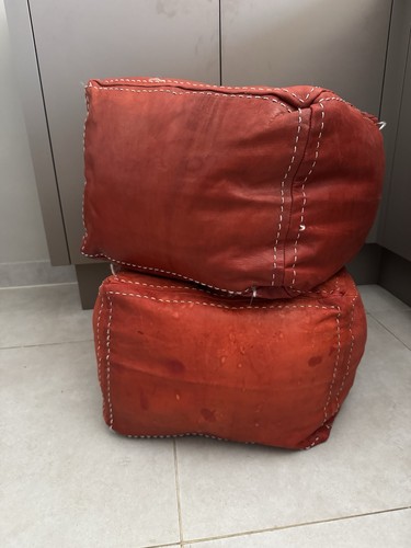 Moroccan square pouffe ottoman - moroccan,