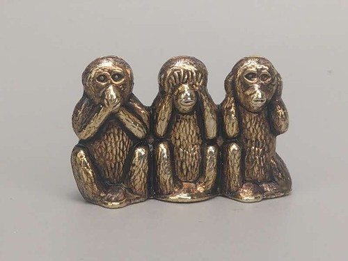 Vintage small brass three - vintage, wise