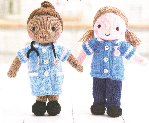 Super nurses doll toy knitting - nurses,