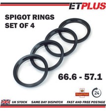 Spigot Rings 66.6 - 57.1 (66.6mm to 57.1mm) Wheel Hub Centre Rings