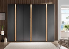 LUXURY GERMAN HULSTA NOLTE GRAPHITE WARDROBE BEDROOM PEBBLE GREY WHITE BLACK NEW