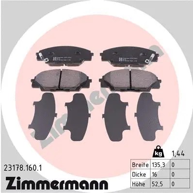 Front brake pad set disc - brake,