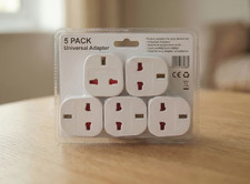 5 Pack - UK to European Plug