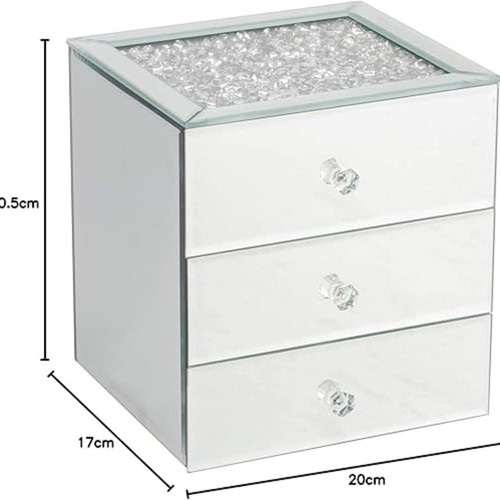 Crushed diamante mirrored - crushed,
