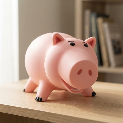 Charming pink piggy bank for - bank,