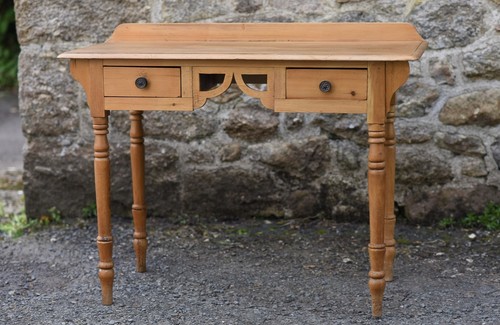 Antique pine writing desk - antique,