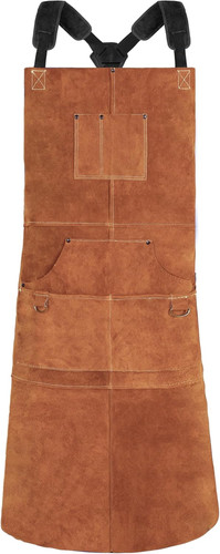 Leather welding apron - apron, with