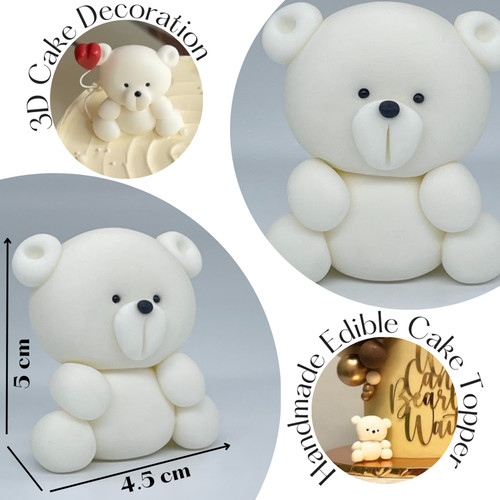 Teddy bear cake topper - cake, fondant