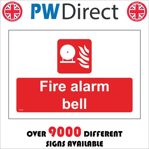 Sign fire alarm bell - fire,