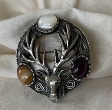 Vintage Brooch, Scottish Stags