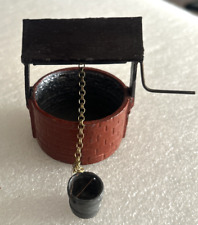 JoHill Co / John Hill & Co - Lead Garden 7cm Wishing Well, Chain & Bucket