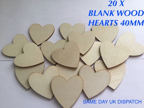 Blank wooden heart shapes - wooden,