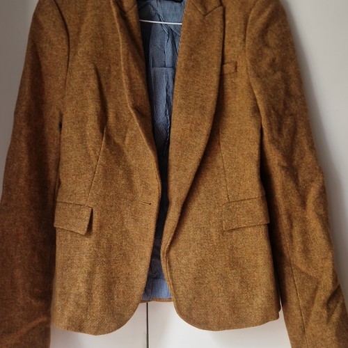Zara mustard yellow tweed - zara,