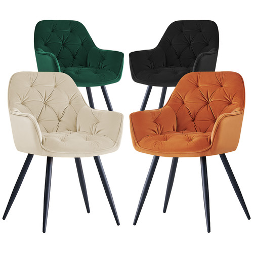 Velvet dining chair padded - dining,