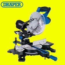 Draper 83677 Sliding Compound Mitre Saw with Laser Cutting Guide, 210mm, 1500W