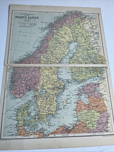 1930 map scandinavia the - map,