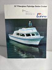 1960’s HENRY LUHRS SEA SKIFFS INC. BOATING 32’ FIBERGLASS FLYBRIDGE SEDAN ORIG.