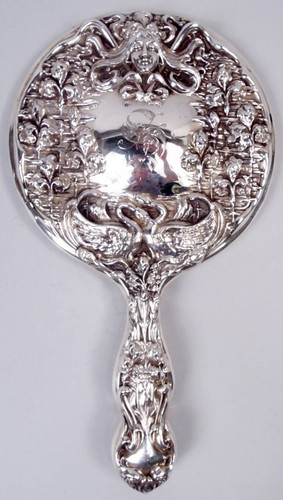 Antique hand mirror - antique,