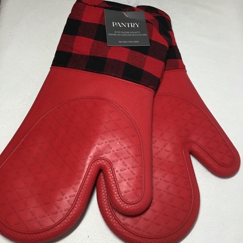 Pantry oven mitts red - oven,
