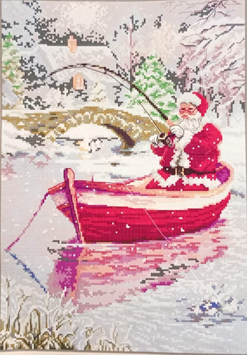 Santa fishing unprinted 14 - unprinted,