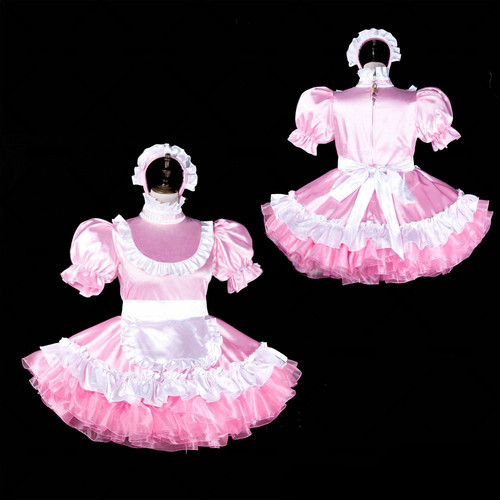 Girl maid sissy lockable pink - girl,