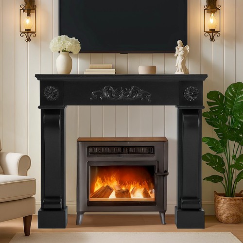 Modern fireplace mantel - fireplace,