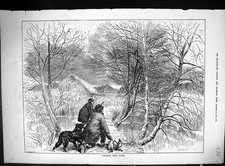 Antique Print 1881 Stalking