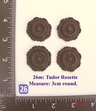 TITLE: 26M "4 Circular rosettes" clock case / furniture DIY