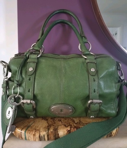 Fossil large green leather - ,