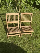 Children’s teak garden chairs x 2 - Neptune