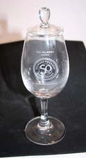The Dalmore" Richard Patterson 50 year anniversary" whisky glass with lid.
