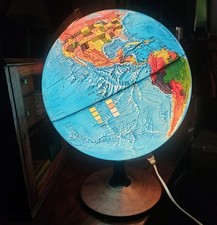 Vintage Illuminated Scan Globe