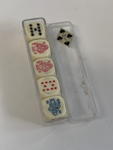 Vintage poker dice - vintage, set