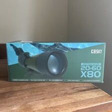 Gosky 20-60x80 Spotting Scope with Tripod, Carrying Bag, and Smartphone Adapter 