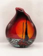 A Hand-Painted Teardrop Vase