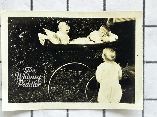 Antique photo baby carriage - photo,