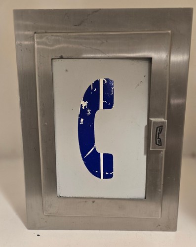 Vintage pay phone box - pay,