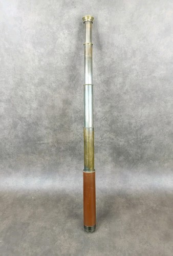 Vintage leather bound brass - leather,