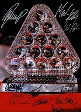 Snooker Masters 'Paul Hunter Trophy' Signed by 12 Winners inc Trump, Ding + COA