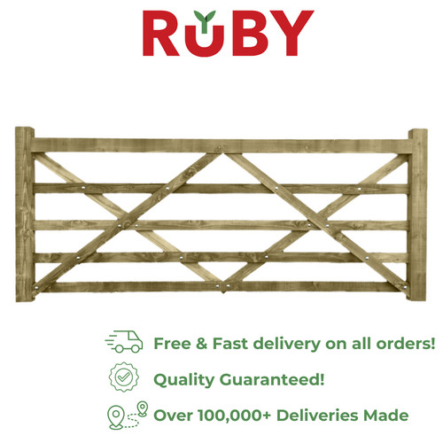 Wooden treated field gate - wooden,