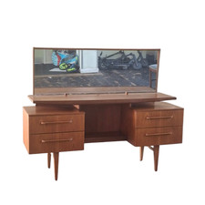 Mid Century G Plan Fresco Dressing Table +  Mirror Desk, Vintage, Teak 1960s
