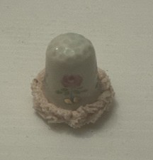 Irish Dresden Lace Thimble Rose