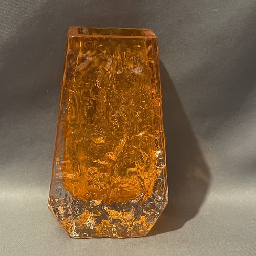 Whitefriars orange coffin - whitefriars, vase