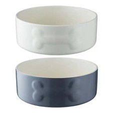 Mason Cash Ceramic Dog Bowl Bone Design Varios Size 