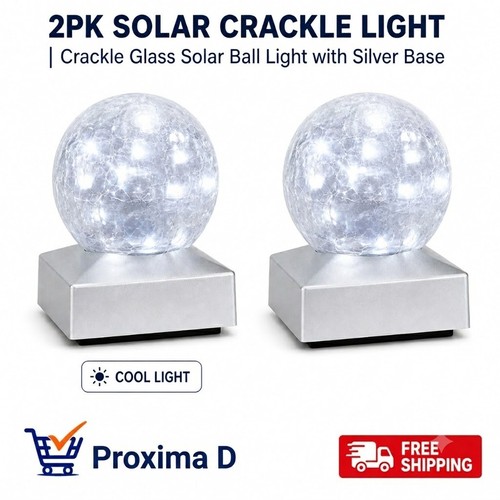 2pk solar crackle ball cool - 2pk,