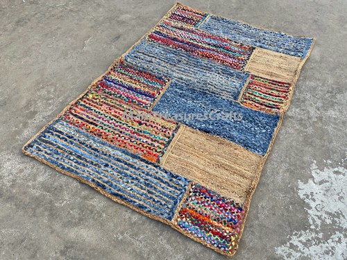 Large patchwork rug handmade - rug,