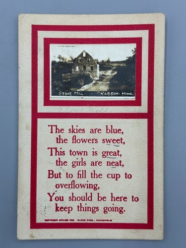 1913 kasson minnesota stone - minnesota,