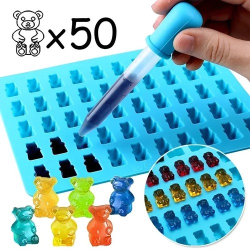 Grid silicone gummy bear - 50,