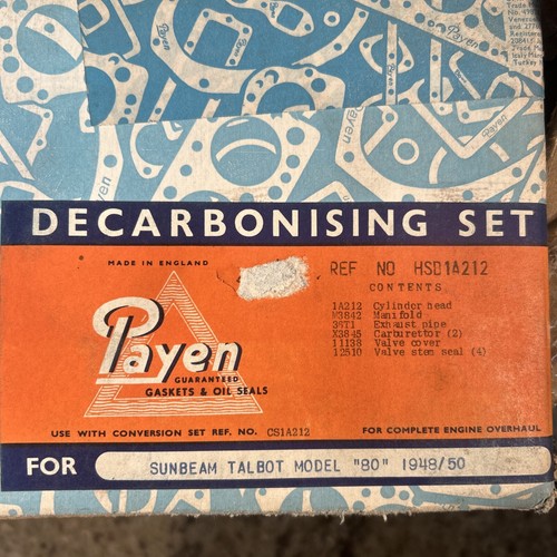 Sunbeam talbot model gasket - talbot,