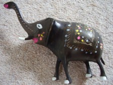 Collectable metal-brass hand painted elephant  figurine-ornament